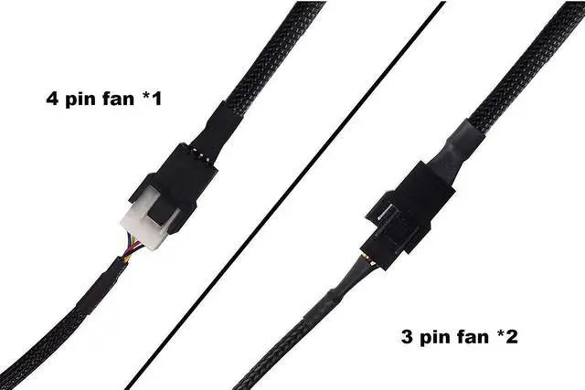 Alt view image 3 of 5 - PWM Fan Splitter Cable 4 Pin Black Sleeved Case Fan Splitter Cable 1 to 3 Converter Braided Y Splitter Computer PC Fan Extension Power Cable 10.5 Inches (1 Pack)