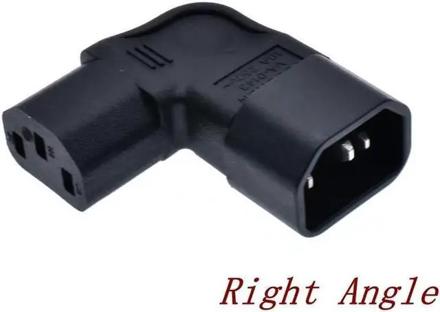 Main image of IEC60320 C13 Angle Converter Angle Extension Cable C13 to C14 PDU Angle Power Cables Male to Female AC Power Cord 10A 250V(Right Angle Adapter)