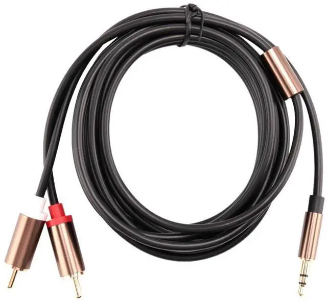Main image of For Jack 3.5mm to 2 RCA Audio Cable AUX Splitter 3.5mm Stereo Male to Male RCA Adapter 2 Speaker Cable 1m