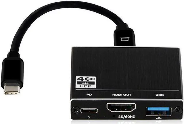 Main image of 3 in 1 USB C Adapter with 4K 60Hz HDMI, 100W PD, USB A 3.0 for MacBook Pro/Air, Hub Multiport Adapter, Type C Hub for Laptops and Other USB C Devices, for Compatible with Nintendo Switch MacBook