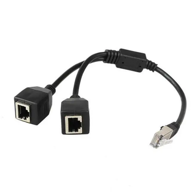 Main image of For RJ45 Ethernet Splitter Cable,1 Male to 2 Female Ethernet Connector Cable Suitable Cat5, Cat6 LAN Ethernet Socket Adapter
