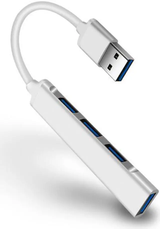 Main image of USB 3.0 Hub with 4 Port USB3.0 Ultra Slim Data Hub Compatible for MacBook Mac Pro Mini, iMac, Surface Pro, XPS, IdeaPad, MateBook X Pro, Notebook PC, USB Flash Drives-Silver