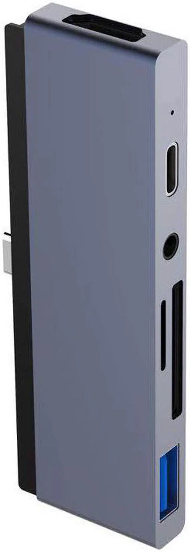 Main image of USB C Hub for iPad Pro 2020/ 2018, 6 in 1 Hub with 4K@30Hz HDMI HDR, USB 3.0, 3.5mm Audio and 60W PD, SD/Micro Card Reader Aluminum USB-C Dock Adapter for New iPad Pro, MacBook Pro and More