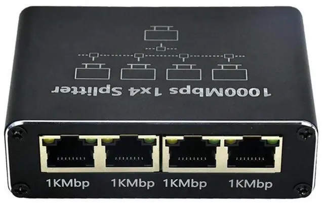 Main image of For Gigabit Network Splitter 1-To-4 Network Cable Splitter RJ45 Network Port Ethernet Splitter Suitable for PC Laptops