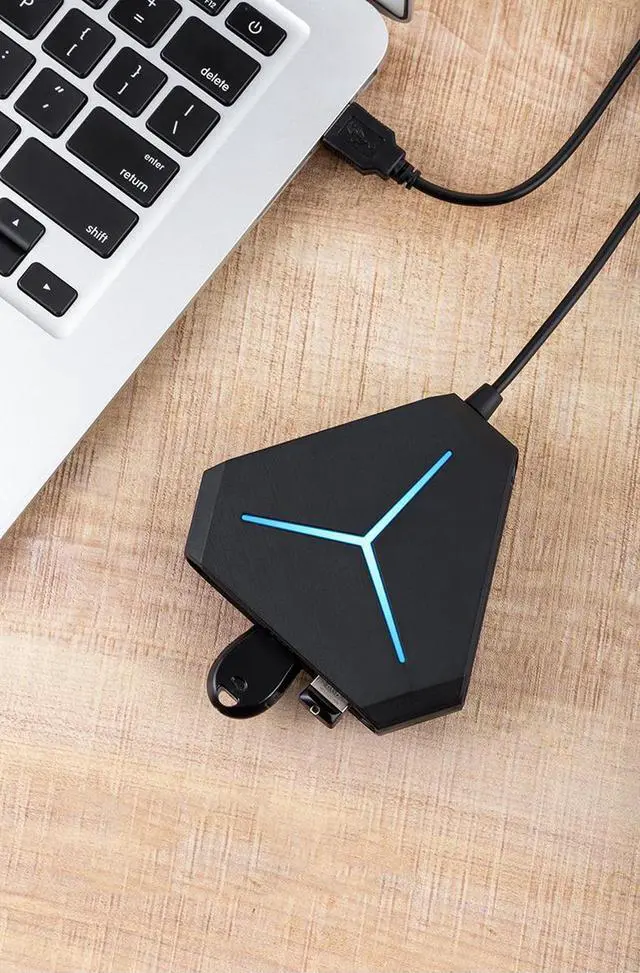 Alt view image 2 of 7 - USB 2.0 Hub Splitter Super Speed 6 Port USB Ultra Slim Data Hub with LED Indication Compatible with Multi-device Desktop Laptop, Notebook PC, Mobile HDD, and More