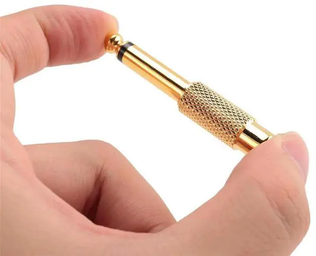 Main image of For 5x Gold Plated 6.35mm 1/4 inch Male Mono Plug to RCA Female 6.5mm Jack Audio Stereo Adapter Connector Plug TS Converter Sound