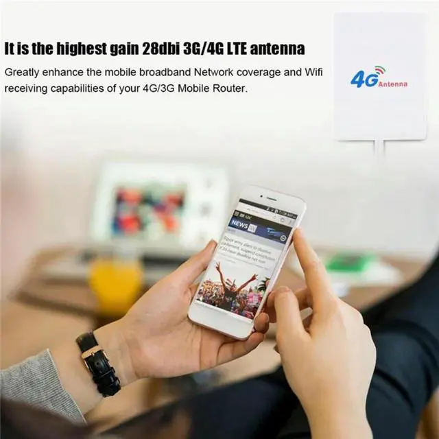 Main image of For 4G LTE Antenna 3G 4G Panel Antenna with SMA TS9 CRC9 Connector 2M Cable for E8372 E3372 B315 Router USB Modem,TS9