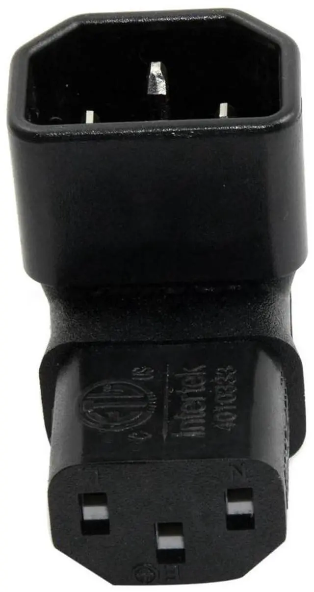 Main image of For IEC Male C14 to Up Right Angled 90 De IEC Female C13 Power Extension Adapter
