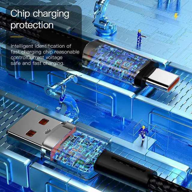 Alt view image 6 of 7 - USB C Cable [3.3ft, 1-Pack], 7A PD Super Fast Charging Cable Type A to Type C Cable USB C Charger Cord for MacBook Pro Air i Pad Thunderbolt Samsung Galaxy Switch PS5 USB C Device