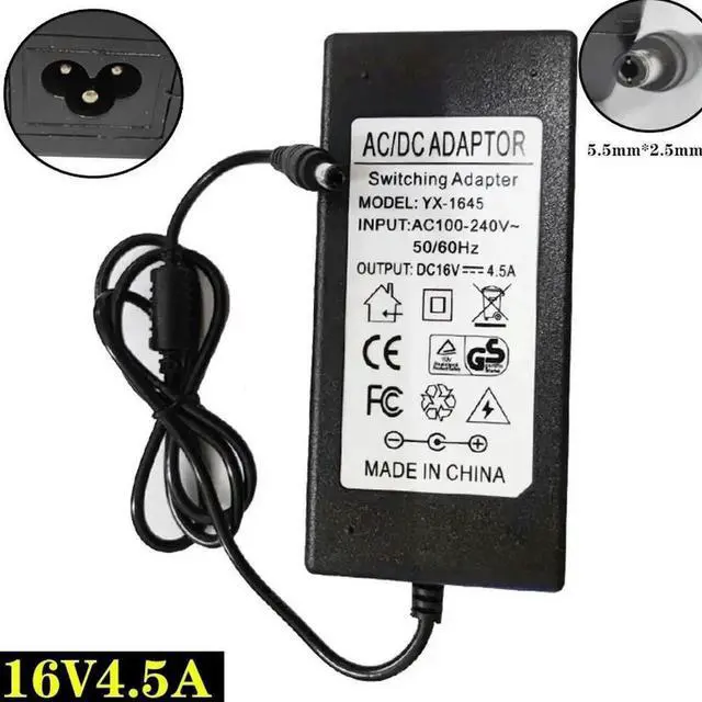 Main image of FOR 16v 4.5A 5.5*2.5mm AC adapter for toughened pad FZ-G1 WINC 4K tablet PC power supply