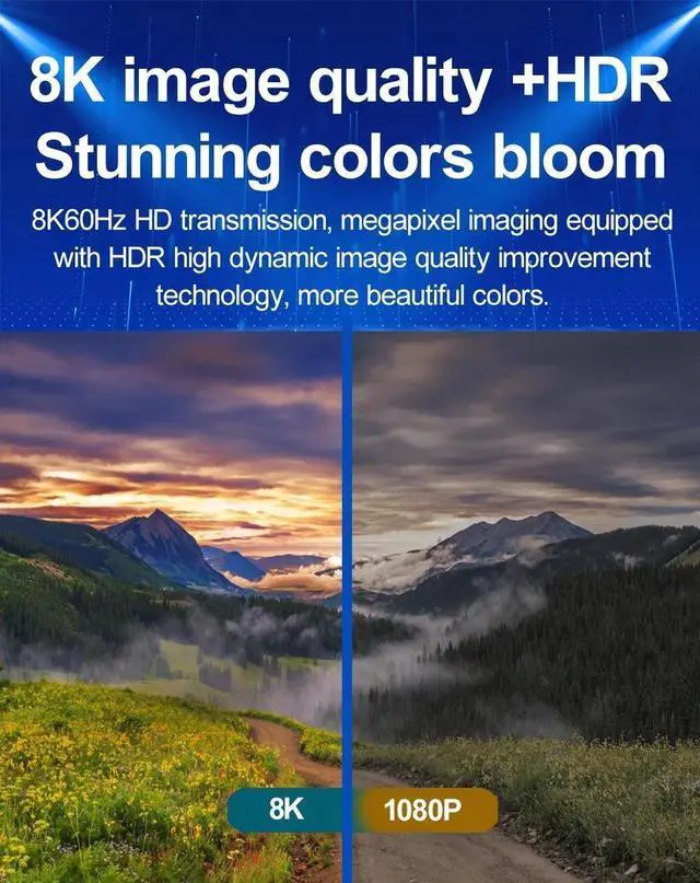 Alt view image 2 of 7 - USB C to DisplayPort 1.4 Cable - 4K/5K/8K USB Type-C to DP 1.4 Alt Mode Video Adapter Converter - HBR3/HDR/DSC - 8K 60Hz DP Monitor Cable for USB-C/Thunderbolt 3/4 (3.3ft)