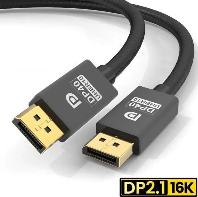Main image of DisplayPort Cable 3.3FT, Ultra Slim & Thin 8K 4K Display Port 2.1 Cable(DP Cable) Support 8K@60Hz, 4K@144Hz/120Hz 40Gbps HDR1 for Laptop,PC,Monitor