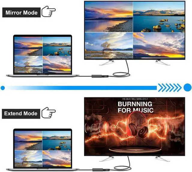Alt view image 6 of 7 - 4K Mini DisplayPort to HDMI Adapter Mini DP(Thunderbolt Port Compatible) to HDMI AV HDTV Male to Female Adaptor for Mac Book Imac, - Black