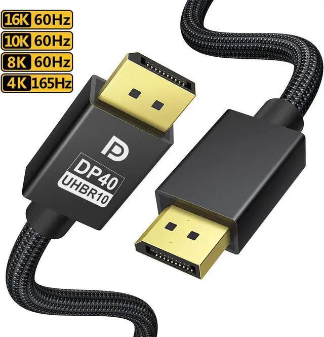 Main image of 8K DisplayPort2.1 Cable 3.3 Foot, DP to DP Cable 2.1 Support 8K@60Hz, 4K@144Hz/120Hz, 40Gbps, Compatible with Computer, Desktop, Laptop, PC, Monitor, Projector