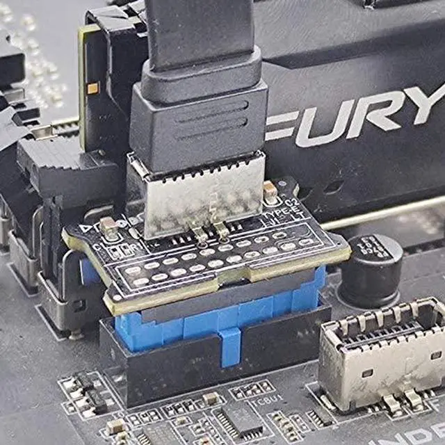 Alt view image 3 of 5 - USB 3.0 20Pin Header Male to USB 3.1 Front Panel Header Cable Adapter for Motherboard USB Header Adapter