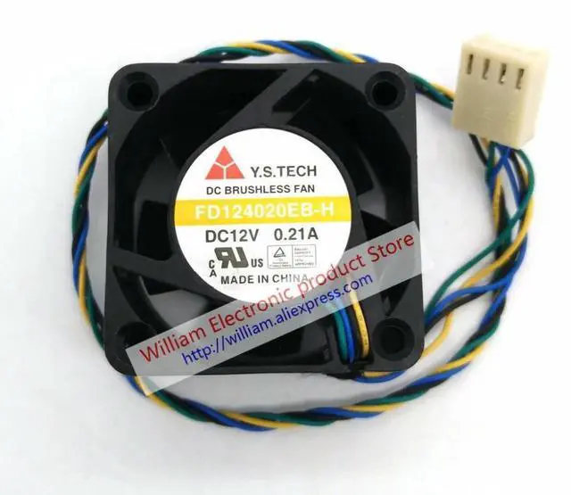 Main image of FOR FD124020EB-H DC12V 0.21A 40x40x20MM 4Lines Computer cooling fan