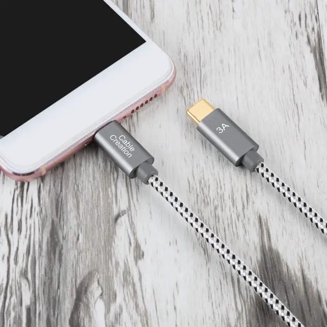 Alt view image 4 of 7 - Short USB C Cable 0.5m 1.6FT 60W USB C to USB C Fast Charging Cable Short USB Type-C to C Cable Braided 3A 480Mbps Data for MacBook Pro Air iPad Air Pro S21/S20 Pixel 4/5 etc. Space Gray