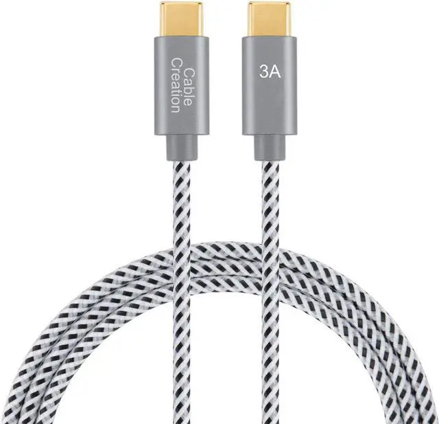 Alt view image 2 of 7 - Short USB C Cable 0.5m 1.6FT 60W USB C to USB C Fast Charging Cable Short USB Type-C to C Cable Braided 3A 480Mbps Data for MacBook Pro Air iPad Air Pro S21/S20 Pixel 4/5 etc. Space Gray