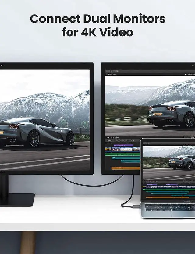 Alt view image 5 of 7 - Thunderbolt 4 Cable, 2.6FT USB-C to USB-C Cable with 100W Fast Charging and 8K Video, Compatible with Thunderbolt 3, USB4 and USB-C, MacBook, eGpu, USB-C Docking Stations