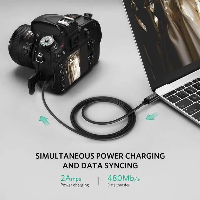 Alt view image 6 of 7 - Mini USB to USB C Cable USB Type C to Mini USB Cable for Digital Camera MP3 Player and More Mini B USB Devices Black 6ft