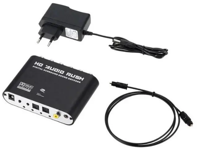 Main image of For Digital to Analog 5.1 Channel Stereo Audio Converter Optical SPDIF Coaxial AUX 3.5mm Sound Decoder Amplifier-EU Plug