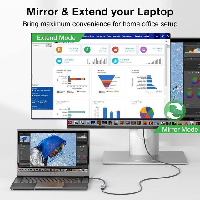 Alt view image 6 of 7 - 8K Mini DisplayPort to HDMI Adapter, Mini DP Male to HDMI 2.1 Female Converter Cable, Support 8K@60Hz, 4K@120Hz, 2K@240Hz, HDR, FreeSync, VRR for Thunderbolt 2, iMac, Surface Pro, Monitor, Graphics8K