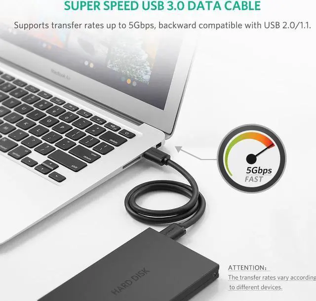 Alt view image 4 of 7 - USB 3.0 to USB 3.0 Cable Type A Male to Male USB 3.0 Extension Cable for Radiator Hard Disk Webcom USB 3.0 Cable Extender(1.65 Feets, 0.5m)
