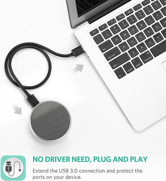 Alt view image 2 of 7 - USB 3.0 to USB 3.0 Cable Type A Male to Male USB 3.0 Extension Cable for Radiator Hard Disk Webcom USB 3.0 Cable Extender(1.65 Feets, 0.5m)