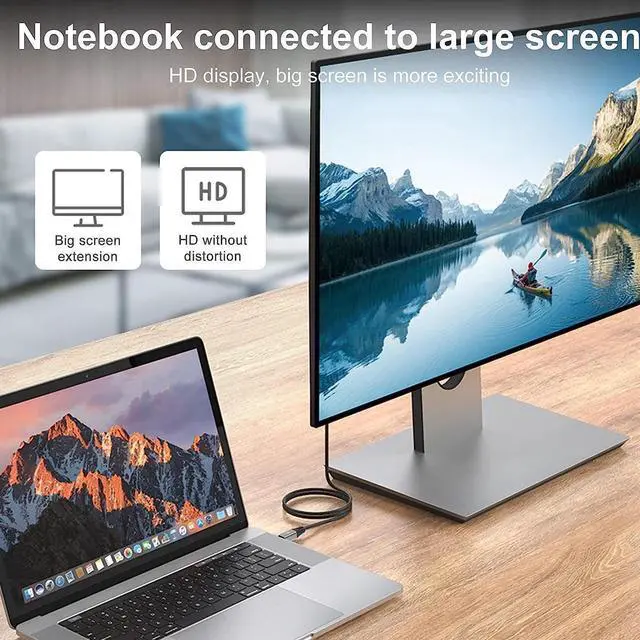 Alt view image 2 of 7 - Mini DisplayPort to DisplayPort 1.4 1.4a Cable 8K 60Hz 4K 144Hz 120Hz 160Hz 2K 280Hz 240Hz 1080p 390Hz Display Port to Mini DisplayPort DP 1.4 HBR3 HDR Certified Cord, 1m (3.3 feet)