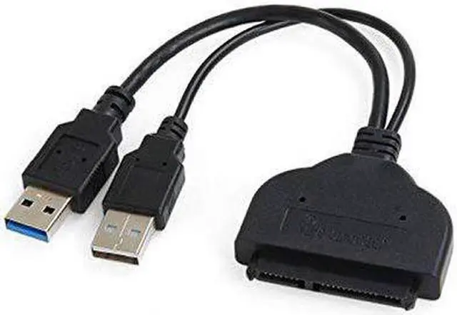 Alt view image 3 of 7 - SATA to USB Cable USB 3.0 to 22 Pin 2.5" SATA Hard Disk Driver Adapter with Extral USB Power Cable