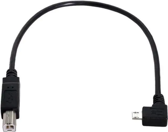 Alt view image 5 of 6 - 30cm 90 Degree Right Angled Micro USB OTG to Standard B Type Printer Scanner Hard Disk Cable Micro USB 5pin 2.0 Host to Standard USB-B Device