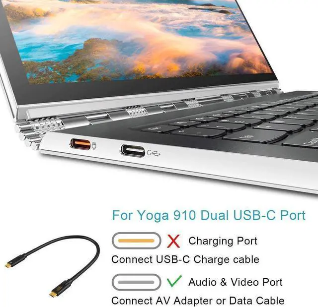 Alt view image 4 of 7 - Short USB C to USB C Cable 1FT 100W Fast Charging Cable 10Gbps Data Cable USB3.1 C to C Cable Support 4K Video for Oculus Quest/Link MacBook Pro Air Samsung T3 SSD Note 10 0.3m Black