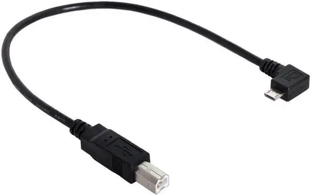 Alt view image 3 of 6 - 30cm 90 Degree Right Angled Micro USB OTG to Standard B Type Printer Scanner Hard Disk Cable Micro USB 5pin 2.0 Host to Standard USB-B Device