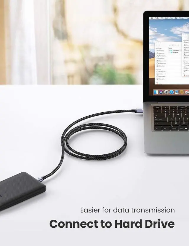 Alt view image 3 of 7 - USB 3.0 A to A Cable USB to USB Cable Type A Male to Male USB 3.0 Cable Nylon Braided Cord for Data Transfer Hard Drive Enclosures Printers Modems Cameras 1.5 FT