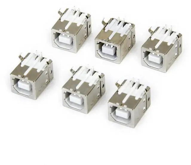 Main image of For Lot of 6pcs Replacement USB Connector socket Type B Female Right Angle