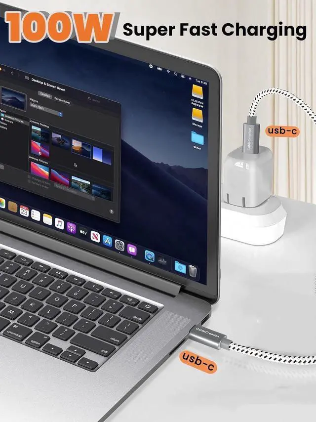 Alt view image 2 of 7 - USB C to USB C Cable 3FT, 10Gbps SuperSpeed USB C Data Cable, 4K Video Monitor Cable, 100W PD Fast Charger Cord for USB-C External SSD MacBook iPad Pixel Galaxy iPhone 15 16 Pro Max Plus