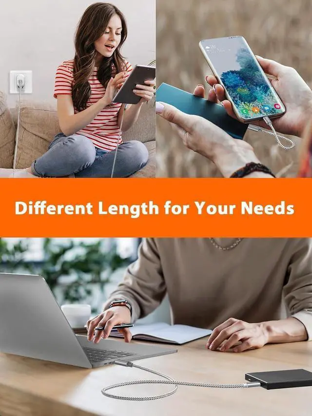 Alt view image 7 of 7 - USB C to USB C Cable 3FT, 10Gbps SuperSpeed USB C Data Cable, 4K Video Monitor Cable, 100W PD Fast Charger Cord for USB-C External SSD MacBook iPad Pixel Galaxy iPhone 15 16 Pro Max Plus