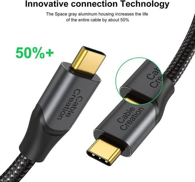 Alt view image 5 of 7 - USB C Cable 10 FT 100W 20V/5A Durable USB C to C Cable 10FT Braided Fast Charging Cable 480Mbps Data Cable for MacBook Pro iPad Air XPS S21 S20 and Other USB C Devices 3m Gray
