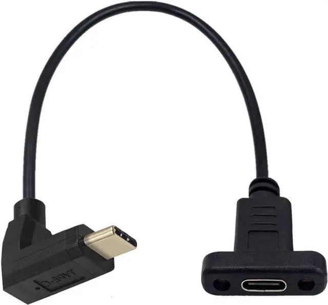 Alt view image 5 of 7 - USB 3.1 Type C USB-C Male to USB-C Female Extension Data Cable 90 Degree Up & Down Angled 30cm