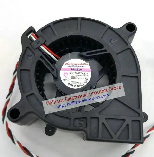 Main image of FOR GB1206PTV2-AY DC12V 1.7W 60*25MM 6CM for Projector Blower Cooling fan