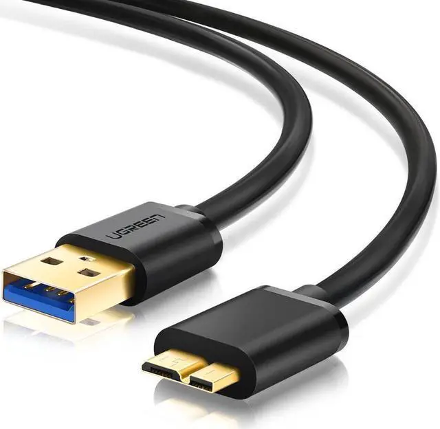 Main image of USB 3.0 A Male to Micro B Cable for WD Western Digital My Passport and Elements hard drives,Toshiba Canvio, Seagate FreeAgent and more Support Data Sync & Charging (1.5ft, 0.5maters)