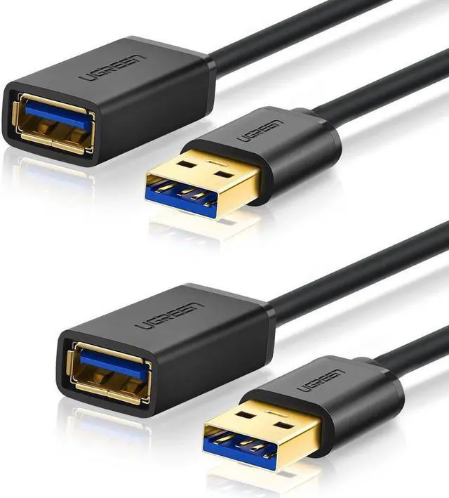 Main image of USB 3.0 Extension Cable Male to Female Extender Cable USB3.0 Cable Extended for Playstation, Xbox, USB Flash Drive, Card Reader, Hard Drive, Keyboard, Printer, Camera- (2 PACK, 3FT)