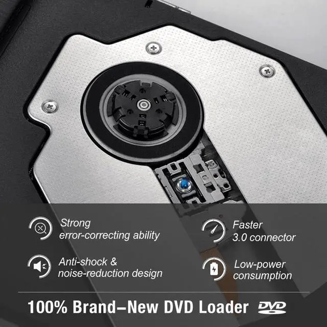 Alt view image 4 of 7 - Aluminum External CD DVD Drive, USB Type C Dual Port CD Drive, DVD +/-RW CD +/-RW Writer Burner Player with Classic Silver for MacBook Air, MacBook Pro, Mac OS, PC Laptop (XD058, Silver)