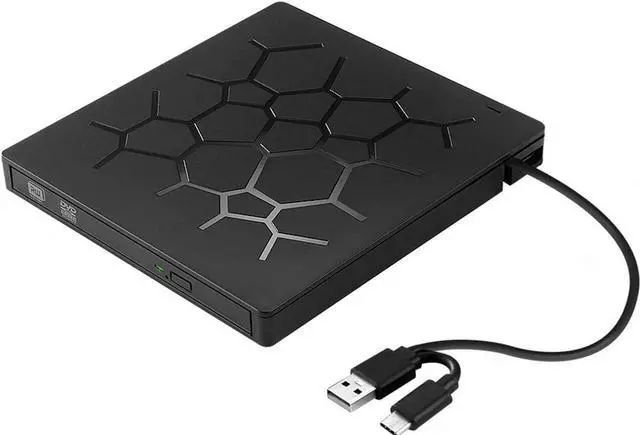 Alt view image 2 of 7 - External DVD Drive with 4 USB Ports and 2 SD Card Slots,7 -in-1 USB 3.0 Portable CD/DVD+/-RW Drive/ DVD Player for Laptop CD ROM Burner Compatible with Laptop Desktop PC Windows Linux OS Apple Mac