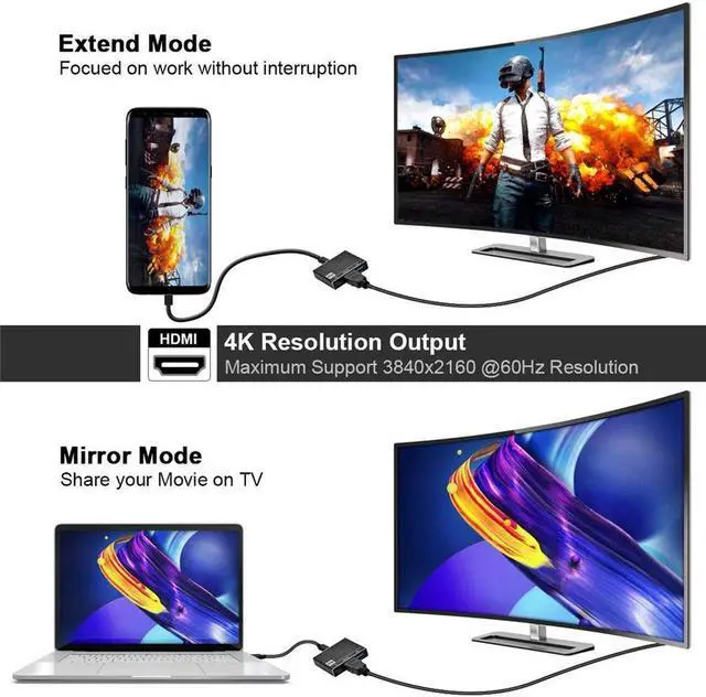 Alt view image 5 of 7 - USB C/Type C to HDMI Adapter, Thumderbolt 3 to HDMI 4K@60Hz Adapter, USB-C Multiport Adapter for Mac/MacBook/iPad Pro/ S20/S10+/Projector with USB 3.0 Port and 100W PD Quick Charging Port