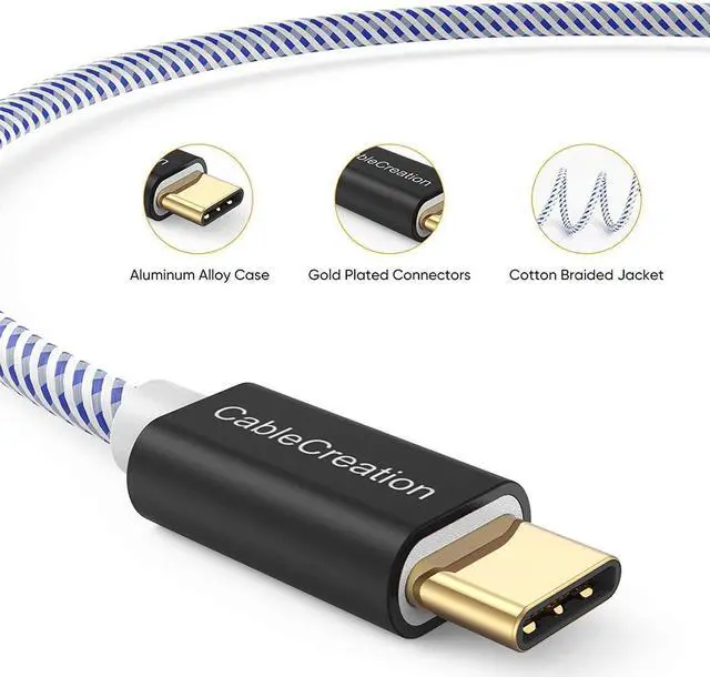 Alt view image 4 of 7 - Long USB C Cable 10FT USB A to USB C Cable USB to C Cable Braided Fast Charging Cable 3A 480Mbps Data for MacBook Pro Air iPad Pro Chromebook Pixel Galaxy S21 S20 and More 3m Blue