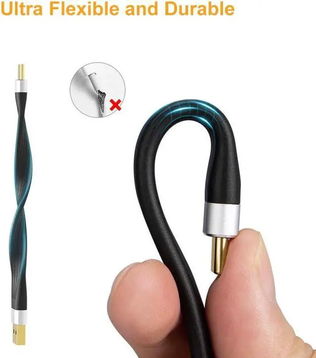 Alt view image 5 of 7 - Short USB 3.1 A to Type C Cable 5 inches USB Type C Cable 3A Fast Charging USB C to A FPC Cable 5Gbps Compatible with MacBook iPad Pro S21/S20, SSD, Oculus Quest Link etc. 12cm Black