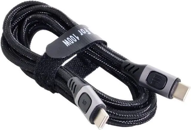 Alt view image 2 of 7 - USB-C Type-C Male to USB-C Male USB 2.0 Version Data Cable Support E-Marker PD 100W for Laptop & Phone 2.0M