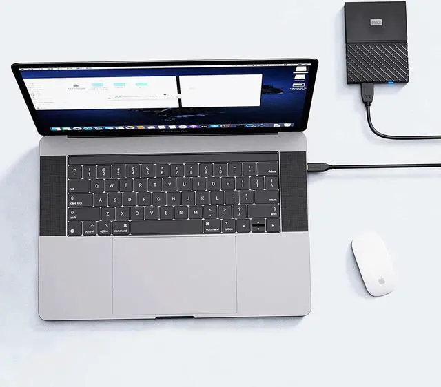 Alt view image 2 of 7 - [1-Pack] Short USB C Hard Drive Cable 1FT, USB 3.1 C to Micro B Cable 10Gbps USB C to Hard Drive Cable Compatible with MacBook Pro Air Galaxy S5 My Passport Elements etc, 0.3m Black