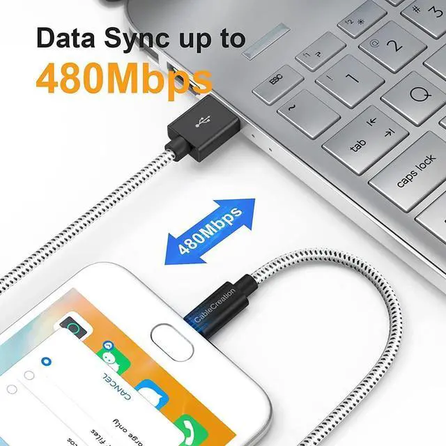 Alt view image 3 of 7 - USB to Micro USB Cable, 4 FT Braided USB Charger Data Cable, Compatible Fire Stick, Chromecast, Power Pack, Android Phone 1.2M Black